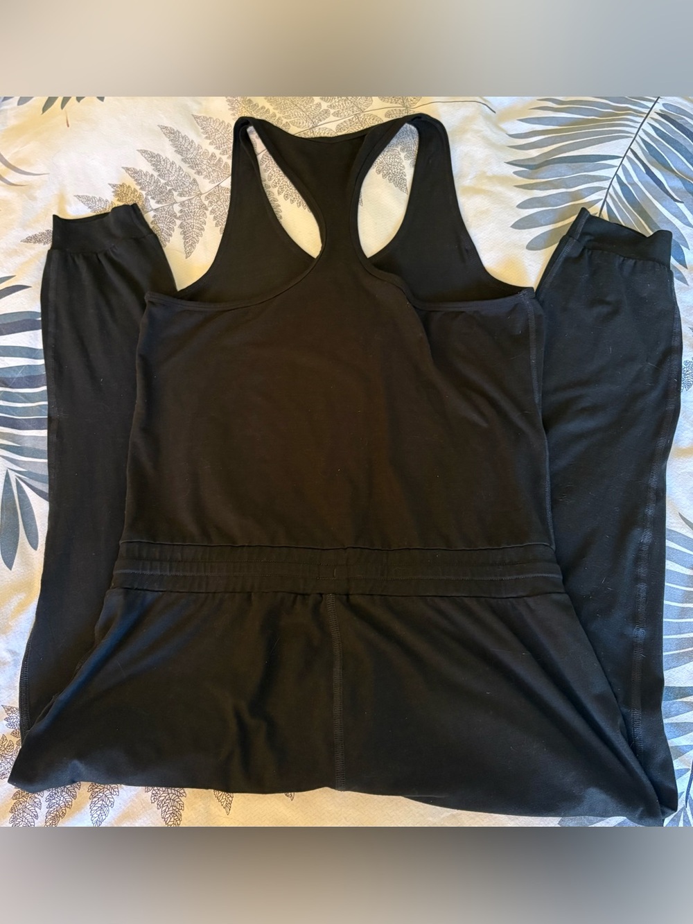 Vuori Black Drawstring Jogger Jumpsuit - Picture 5 of 6